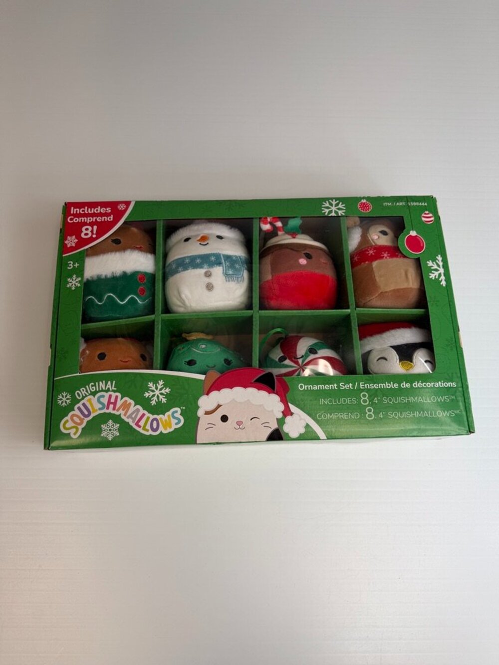 Squishmallows Ornament Set of 8 Plush Holiday Christmas Tree Collect Party Ni